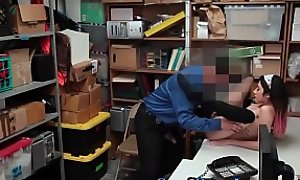 Teen shoplifter gets oral and sucks