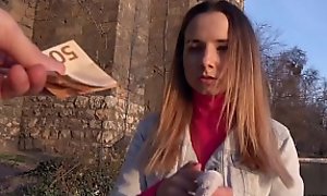 GERMAN SCOUT - TINY COLLEGE GIRL MONA IN JEANS SEDUCE TO FUCK AT REAL STREET CASTING