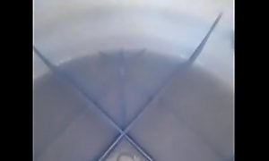 Boy inserted dick in bath stool during lockdown to masturbate