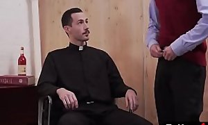 Pervert priest fucks boy from catholic school raw on his desk and uncouth boy moans orgasmically