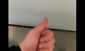 Masturbating In the public toilets with cum all over the walls