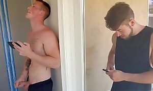 Gay brothers masturbating and fucking for the first time