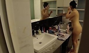 My brother in law spied me at bathroom door but i have caught him and he fucked me hard