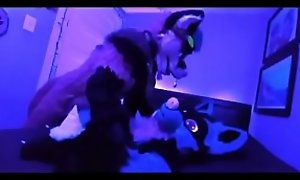 Fursuit pup fucked HARD on bed 2