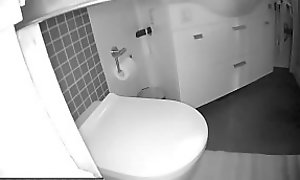 Meine Schlampe heimlich auf der Toilette gefilmt