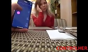 This Girls is controlled by Remote Vibrator - ControlHer.Net