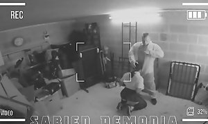 CCTV footage of  sexy teen Sabien Demonia getting fucked in ass by school worker