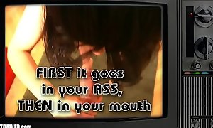 Britney's Relentless Ass to Mouth Training. Vintage Anal Cum Swallow. Filthy Amateur Slut with Perfect Boobs Degraded and Broken!