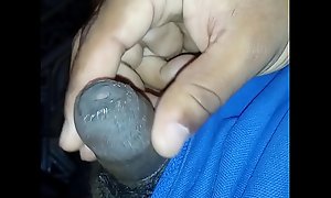Indian guy playing with soft foreskin