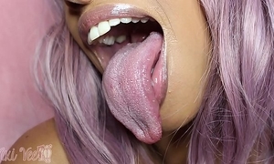 Longue lengthy tongue throat fetish sugar-plum full clip