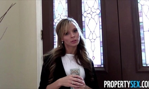 Property sex - hawt tiny real estate agent tricked into fucking on camera