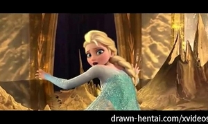 Frozen anime - elsa's moist fantasy
