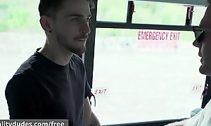 (Charles Knight, Lucas James) - Dudes In Public 28 - Bus Fuck - Trailer preview - Reality Dudes