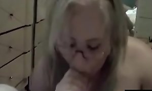 Thick Blonde Hotwife With Glasses Gives Great Head!