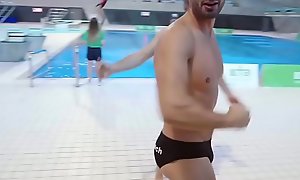 The Body Coach's hot ass in Speedos