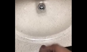 Cumming in sink