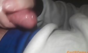 Teen Stroking His Cock with Lots of Precum and Cumming