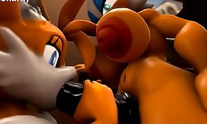 Rouge and Tails 3D animation