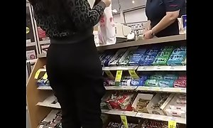 Black leggings buying booze
