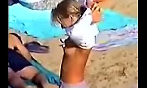 Blonde babe dressing at beach xxx porn movie 2YYhJff