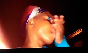 Alien girl gets Cum on her Haitian mouth Lissa'd  Darlene