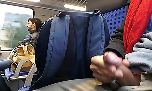masturbando en tren