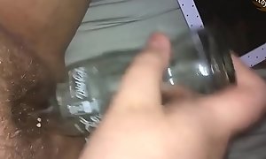 Hot Pussy Play With Glass Bottle