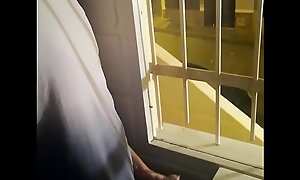Jerking Off My Big Uncut Cock Public On My Window Till I Cum - Camilo Brown