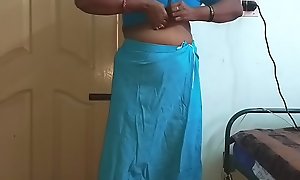 Wearing Saree ready be fitting of party