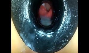 Plug túnel anal cheio de porra