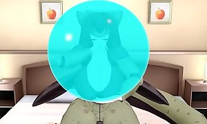 MMD Female Cell Balloon and Breast Inflation american