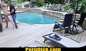 Perp barebacked poolside by a hung cop-PerpDick.com