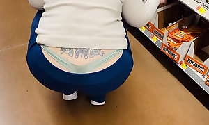 Mom Fat Booty Wedgie at Store