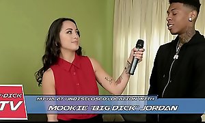 BANGBROS - Asian Reporter Mi Ha Takes On Mookie's Big Black Cock