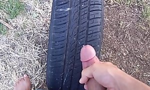 Cumming on a tire lol