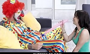 Bossy MILF goes down on a clown - Alana Cruise
