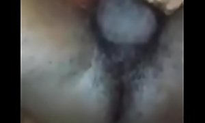 Black hairy ass clinching while cum