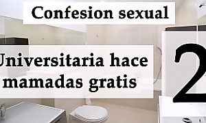 Confesión sexual: Ella mamando por vicio 2. Audio español.