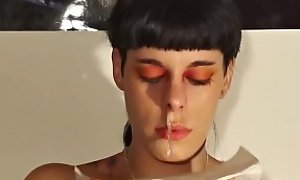 Teen girl's huge snot by sneezing fetish pt1 HD