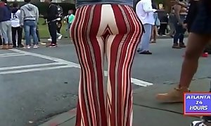 College girl wit Phat Round Ass at Block Party !!!
