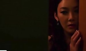 Jin-jo masturbates while watching her friend get fucked