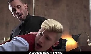 Horny priest fingers and fucks blonde church boy's tight ass-YESPRIESTXXX porn film